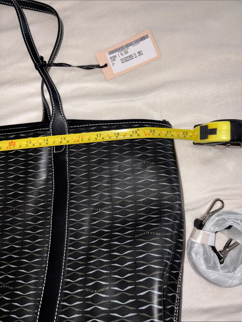 NWT VOILE BLANCHE ROOM 1 LARGE TOTE BAG in BLACK - Picture 12 of 16